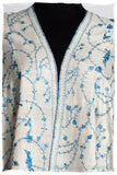 Sapphire Bleu Bijou Paisley L'amour Soft Cashmere Scarf/Shawl