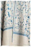 Sapphire Bleu Bijou Paisley L'amour Soft Cashmere Scarf/Shawl