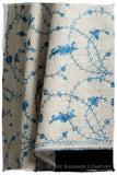 Sapphire Bleu Bijou Paisley L'amour Soft Cashmere Scarf/Shawl