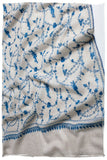 Sapphire Bleu Bijou Paisley L'amour Soft Cashmere Scarf/Shawl