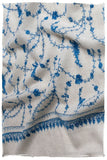Sapphire Bleu Bijou Paisley L'amour Soft Cashmere Scarf/Shawl