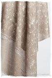 Taupe Blanc Paisley L'amour Soft Cashmere Scarf/Shawl