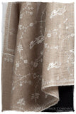 Taupe Blanc Paisley L'amour Soft Cashmere Scarf/Shawl