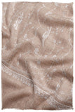 Taupe Blanc Paisley L'amour Soft Cashmere Scarf/Shawl