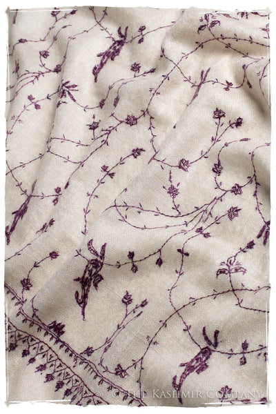 Joyau Amethyst Paisley L'amour Soft Cashmere Scarf/Shawl