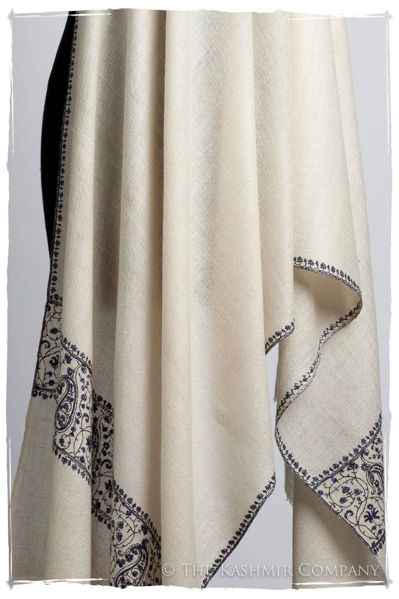 Frontière d'Paisley Bleu Noir L'amour Soft Cashmere Scarf/Shawl