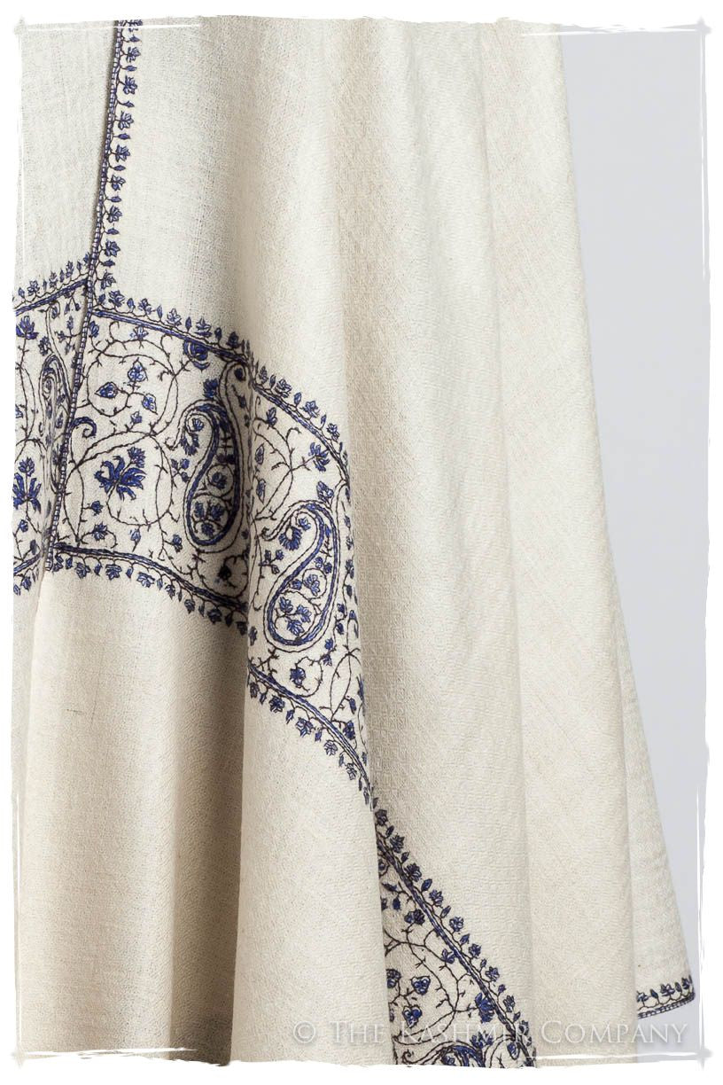 Frontière d'Paisley Bleu Noir L'amour Soft Cashmere Scarf/Shawl