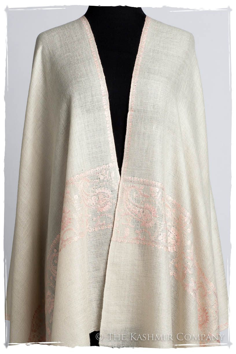 Frontière d'Paisley Pink Mist L'amour Soft Cashmere Scarf/Shawl