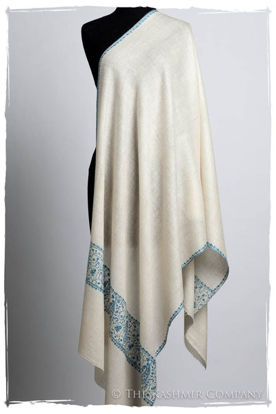 Frontière d'Paisley Sapphire L'amour Soft Cashmere Scarf/Shawl