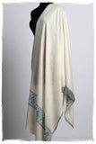 Frontière d'Paisley Sapphire L'amour Soft Cashmere Scarf/Shawl