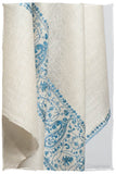Frontière d'Paisley Sapphire L'amour Soft Cashmere Scarf/Shawl