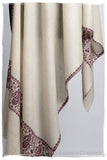 Frontière d'Paisley Bordeaux L'amour Soft Cashmere Scarf/Shawl