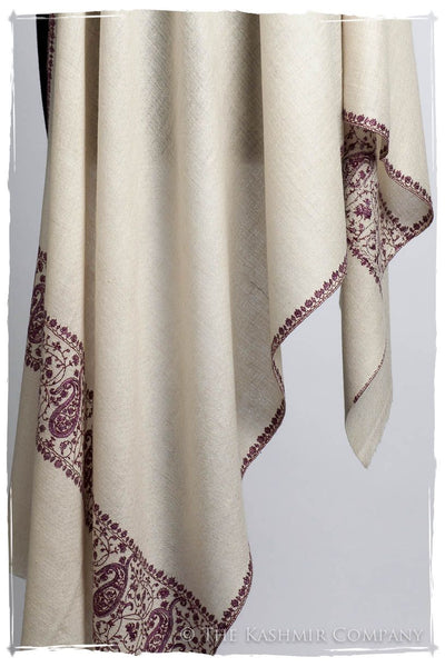 Frontière d'Paisley Bordeaux L'amour Soft Cashmere Scarf/Shawl