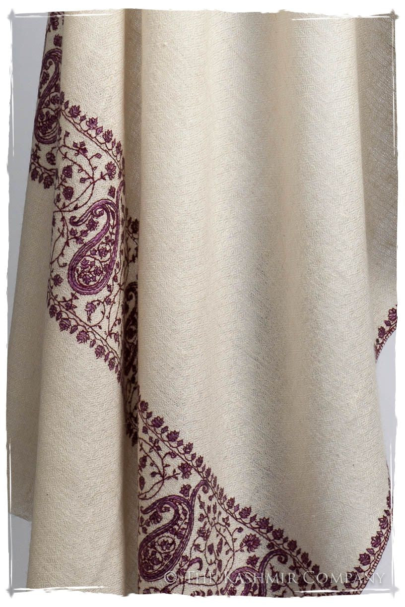 Frontière d'Paisley Bordeaux L'amour Soft Cashmere Scarf/Shawl