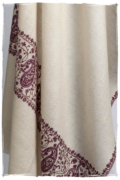 Frontière d'Paisley Bordeaux L'amour Soft Cashmere Scarf/Shawl