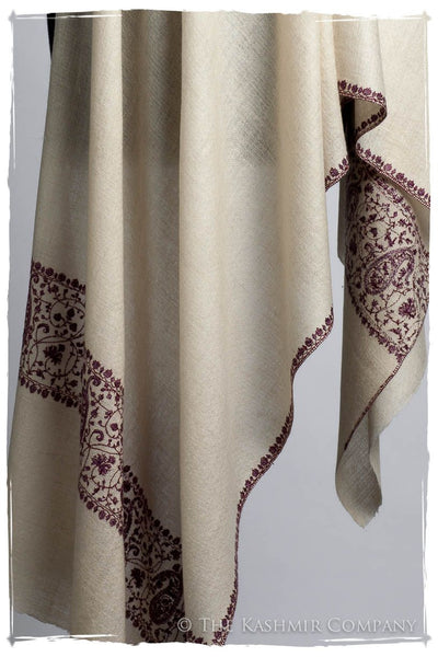 Frontière d'Paisley Bordeaux L'amour Soft Cashmere Scarf/Shawl