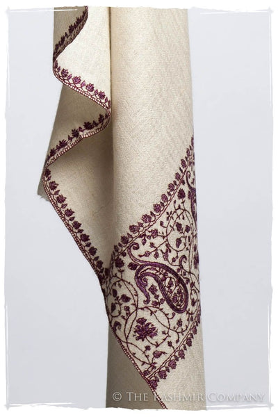 Frontière d'Paisley Bordeaux L'amour Soft Cashmere Scarf/Shawl