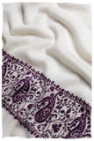 Frontière d'Paisley Bordeaux L'amour Soft Cashmere Scarf/Shawl