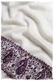 Frontière d'Paisley Bordeaux L'amour Soft Cashmere Scarf/Shawl