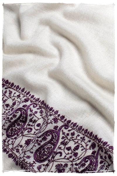 Frontière d'Paisley Bordeaux L'amour Soft Cashmere Scarf/Shawl