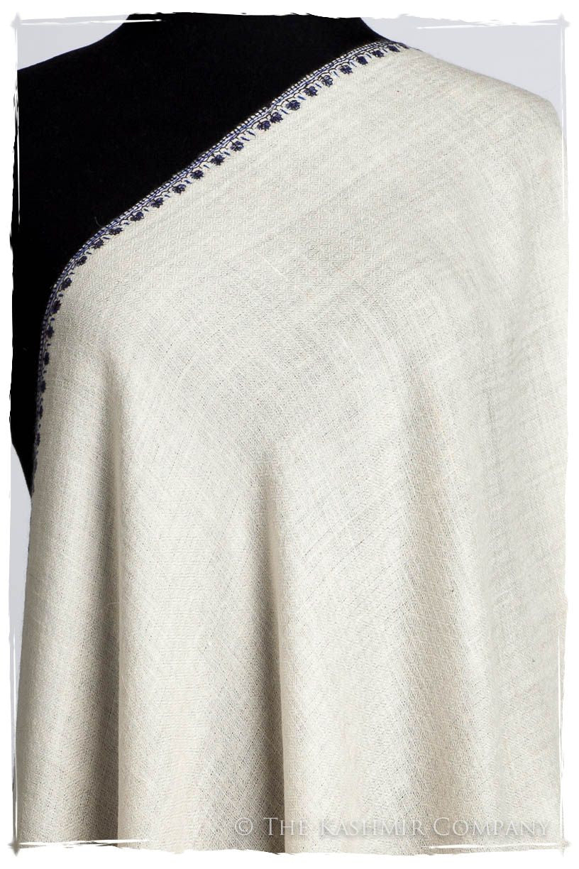 Frontière Jardin Bleu Noir L'amour Soft Cashmere Scarf/Shawl