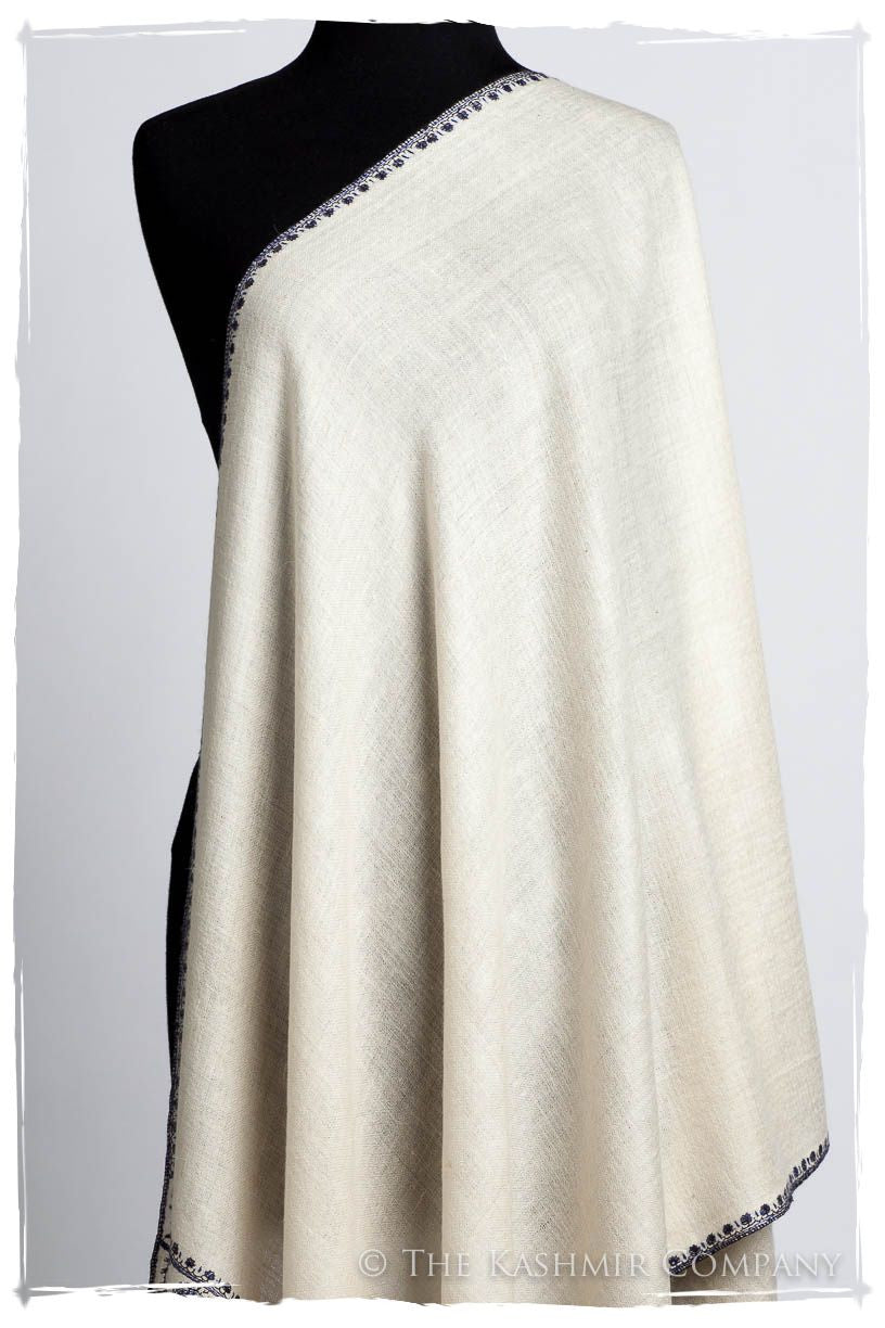Frontière Jardin Bleu Noir L'amour Soft Cashmere Scarf/Shawl