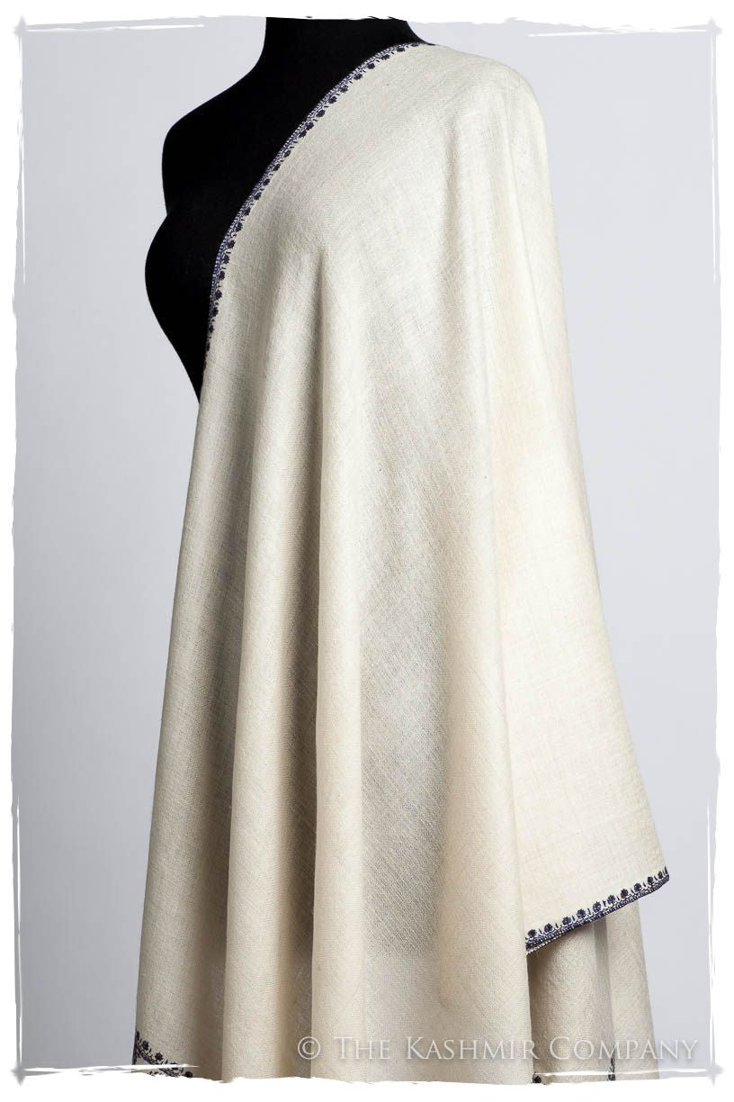 Frontière Jardin Bleu Noir L'amour Soft Cashmere Scarf/Shawl