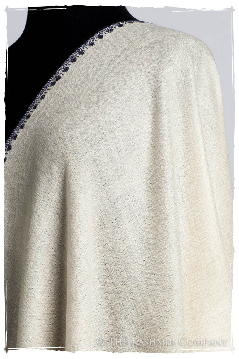 Frontière Jardin Bleu Noir L'amour Soft Cashmere Scarf/Shawl