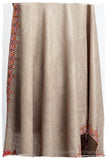 Orient Taupe Paisley L'amour Soft Cashmere Scarf/Shawl