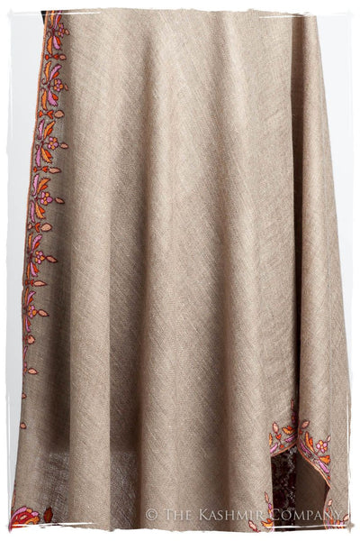 Orient Taupe Paisley L'amour Soft Cashmere Scarf/Shawl