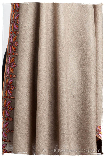 Orient Taupe Paisley L'amour Soft Cashmere Scarf/Shawl