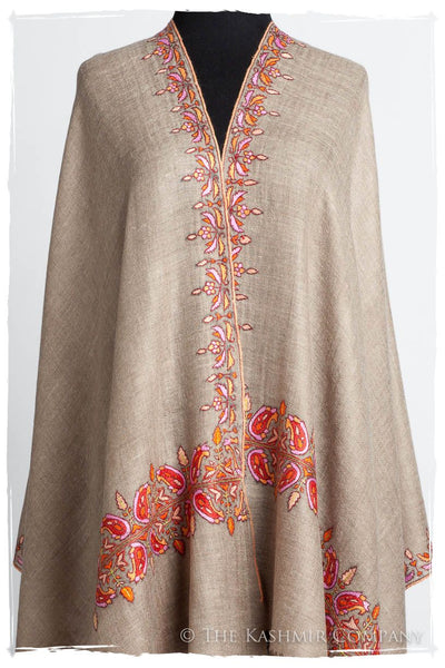 Orient Taupe Paisley L'amour Soft Cashmere Scarf/Shawl