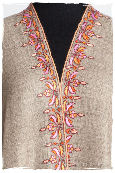 Orient Taupe Paisley L'amour Soft Cashmere Scarf/Shawl