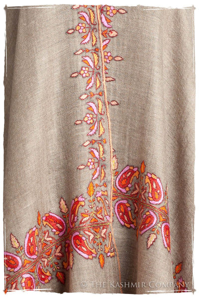 Orient Taupe Paisley L'amour Soft Cashmere Scarf/Shawl