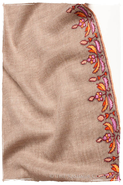 Orient Taupe Paisley L'amour Soft Cashmere Scarf/Shawl