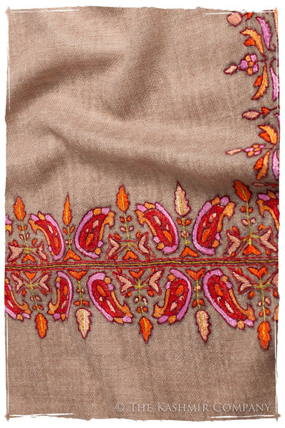 Orient Taupe Paisley L'amour Soft Cashmere Scarf/Shawl