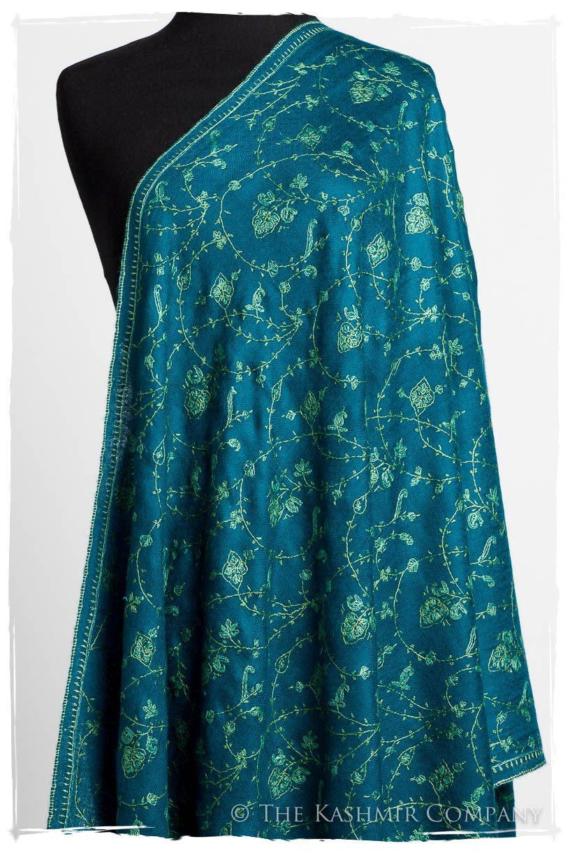 Bijoux Mosaic Bleu Jardin L'amour Soft Cashmere Scarf/Shawl