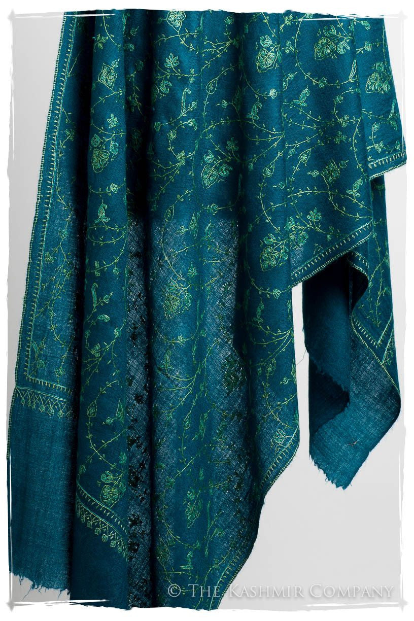 Bijoux Mosaic Bleu Jardin L'amour Soft Cashmere Scarf/Shawl