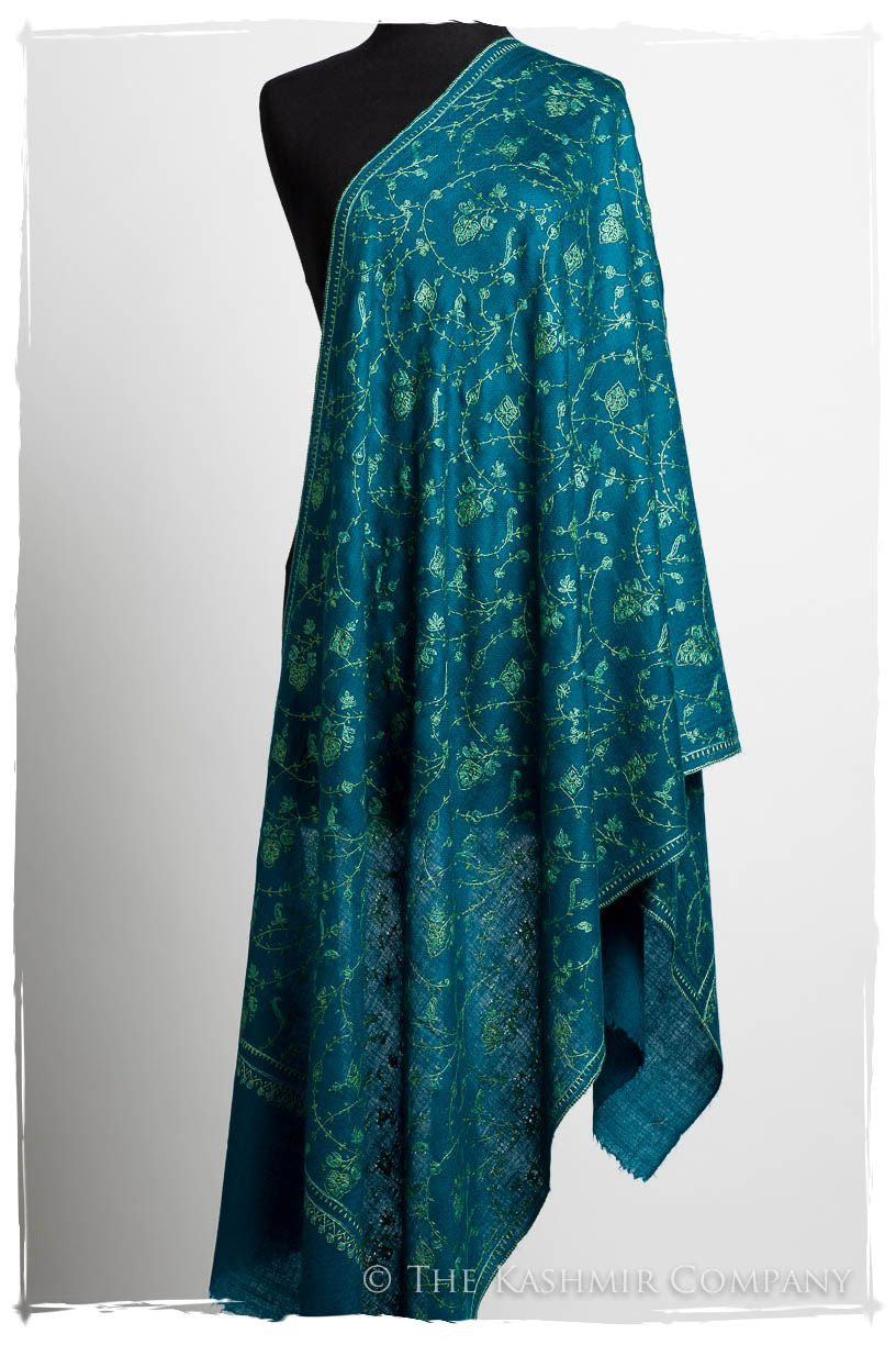 Bijoux Mosaic Bleu Jardin L'amour Soft Cashmere Scarf/Shawl