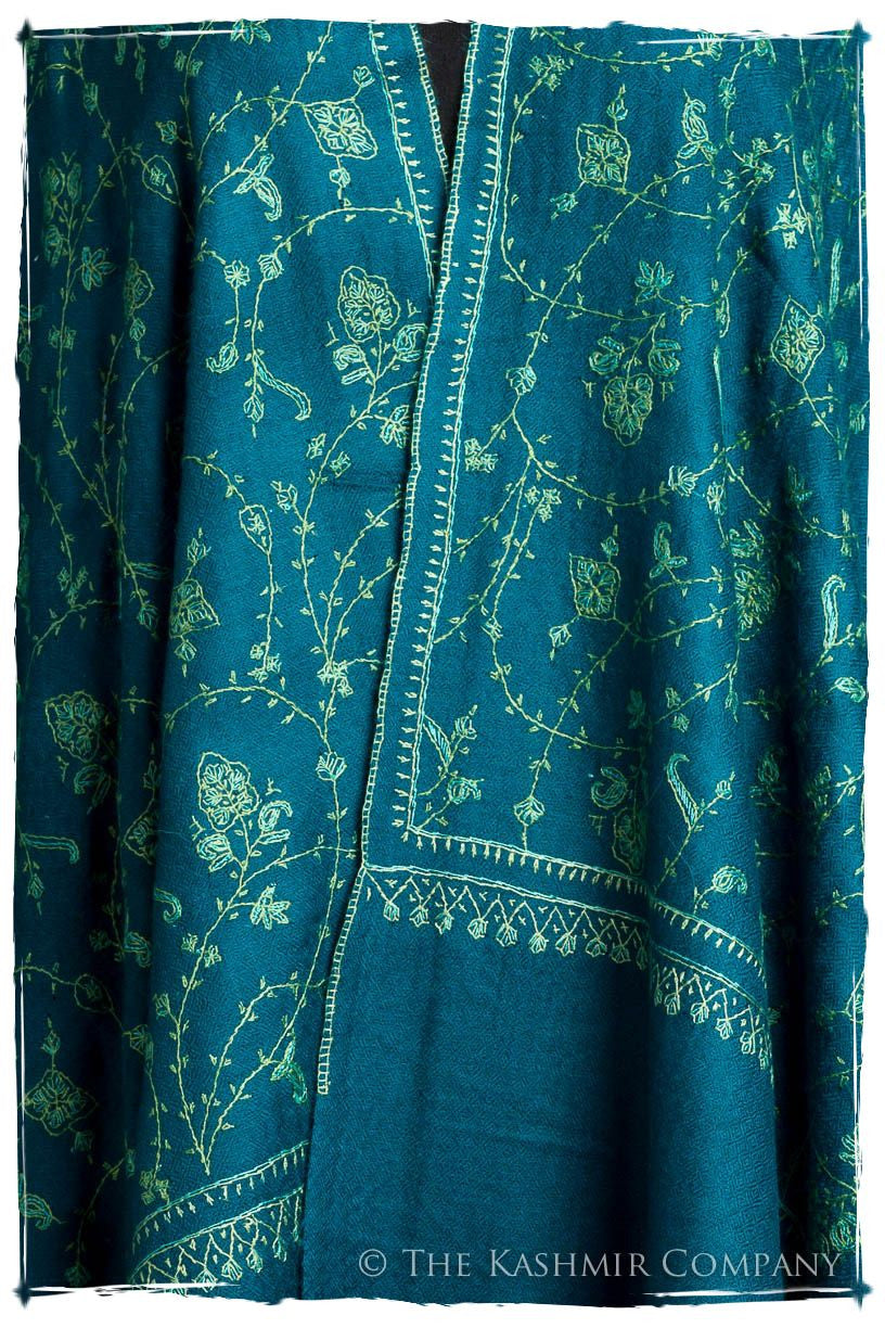 Bijoux Mosaic Bleu Jardin L'amour Soft Cashmere Scarf/Shawl