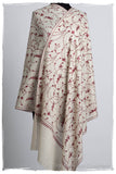 Bordeaux d'Ivoire Paisley L'amour Soft Cashmere Scarf/Shawl