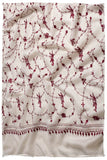 Bordeaux d'Ivoire Paisley L'amour Soft Cashmere Scarf/Shawl