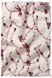 Bordeaux d'Ivoire Paisley L'amour Soft Cashmere Scarf/Shawl