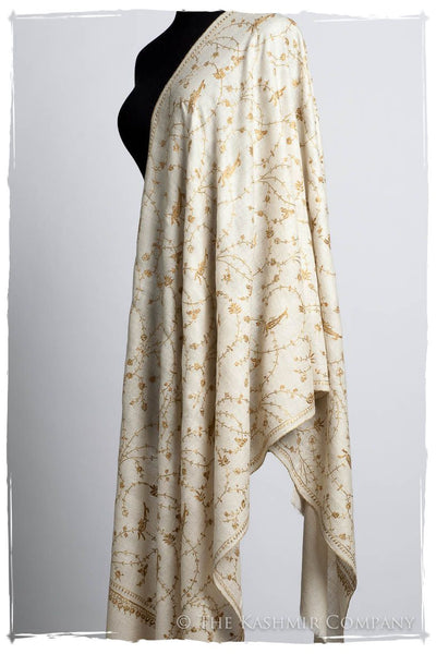 Mughal Gold Paisley L'amour Soft Cashmere Scarf/Shawl