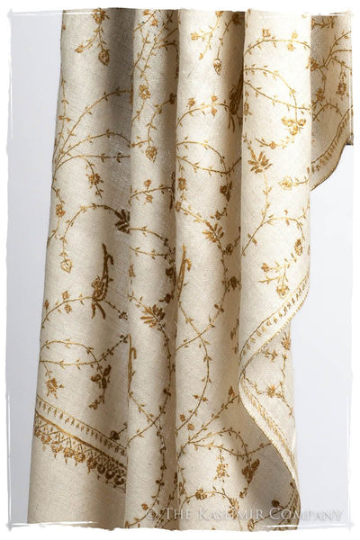 Mughal Gold Paisley L'amour Soft Cashmere Scarf/Shawl