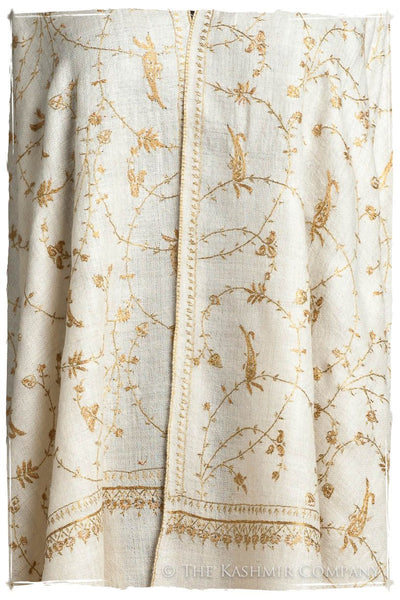 Mughal Gold Paisley L'amour Soft Cashmere Scarf/Shawl