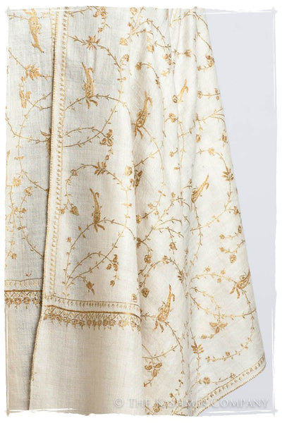 Mughal Gold Paisley L'amour Soft Cashmere Scarf/Shawl