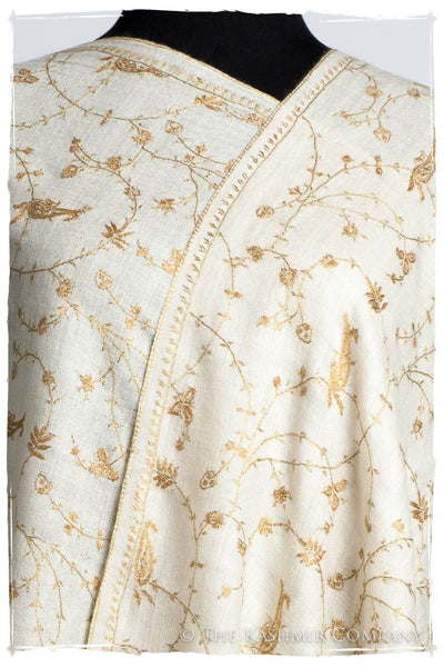 Mughal Gold Paisley L'amour Soft Cashmere Scarf/Shawl