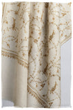 Mughal Gold Paisley L'amour Soft Cashmere Scarf/Shawl