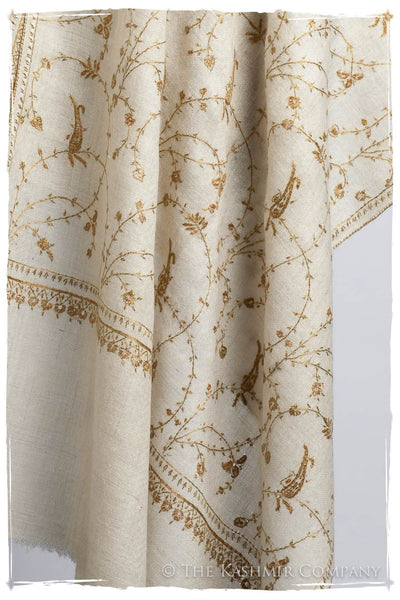 Mughal Gold Paisley L'amour Soft Cashmere Scarf/Shawl